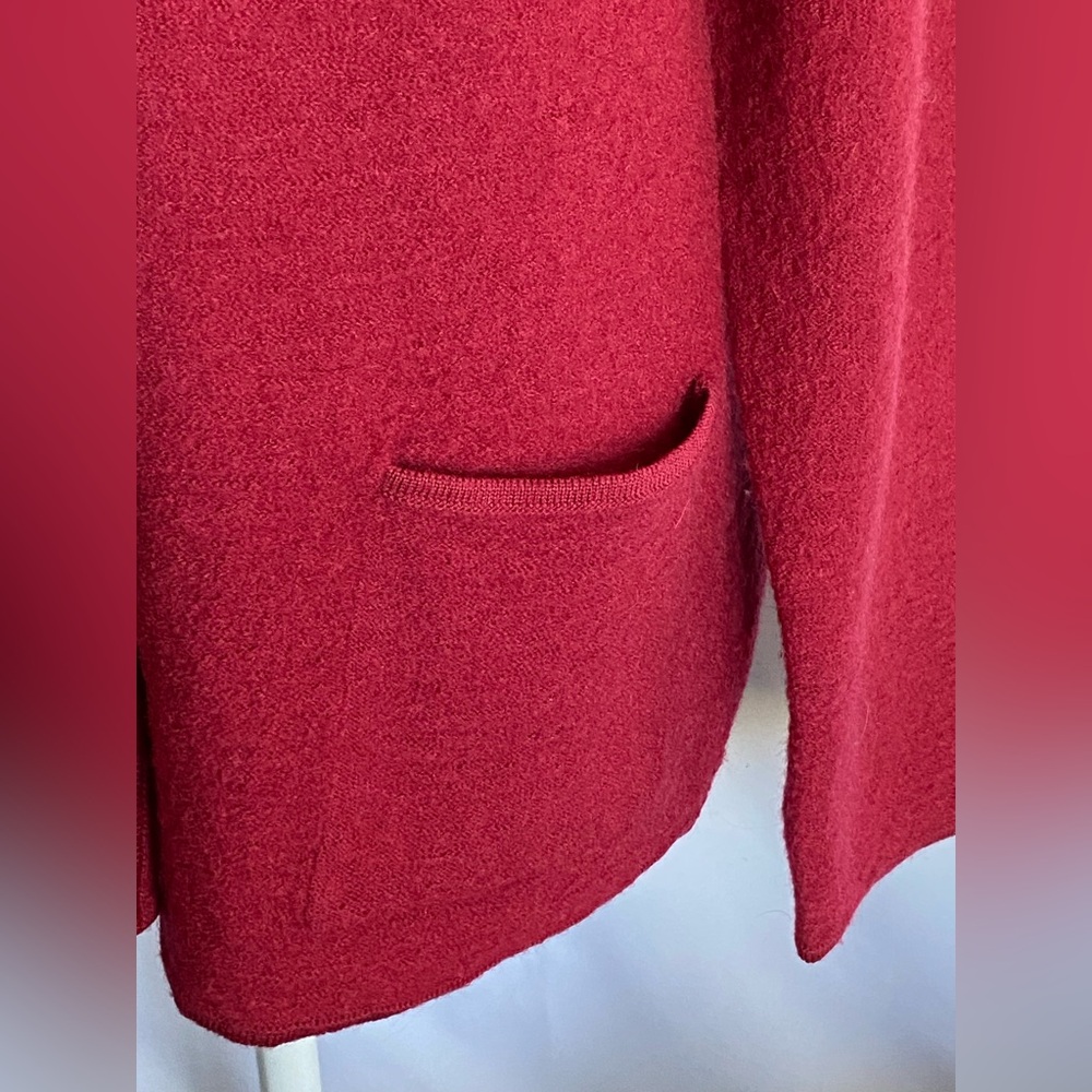 Classic Elements Deep Red Women's Button-Up Coat … - image 11